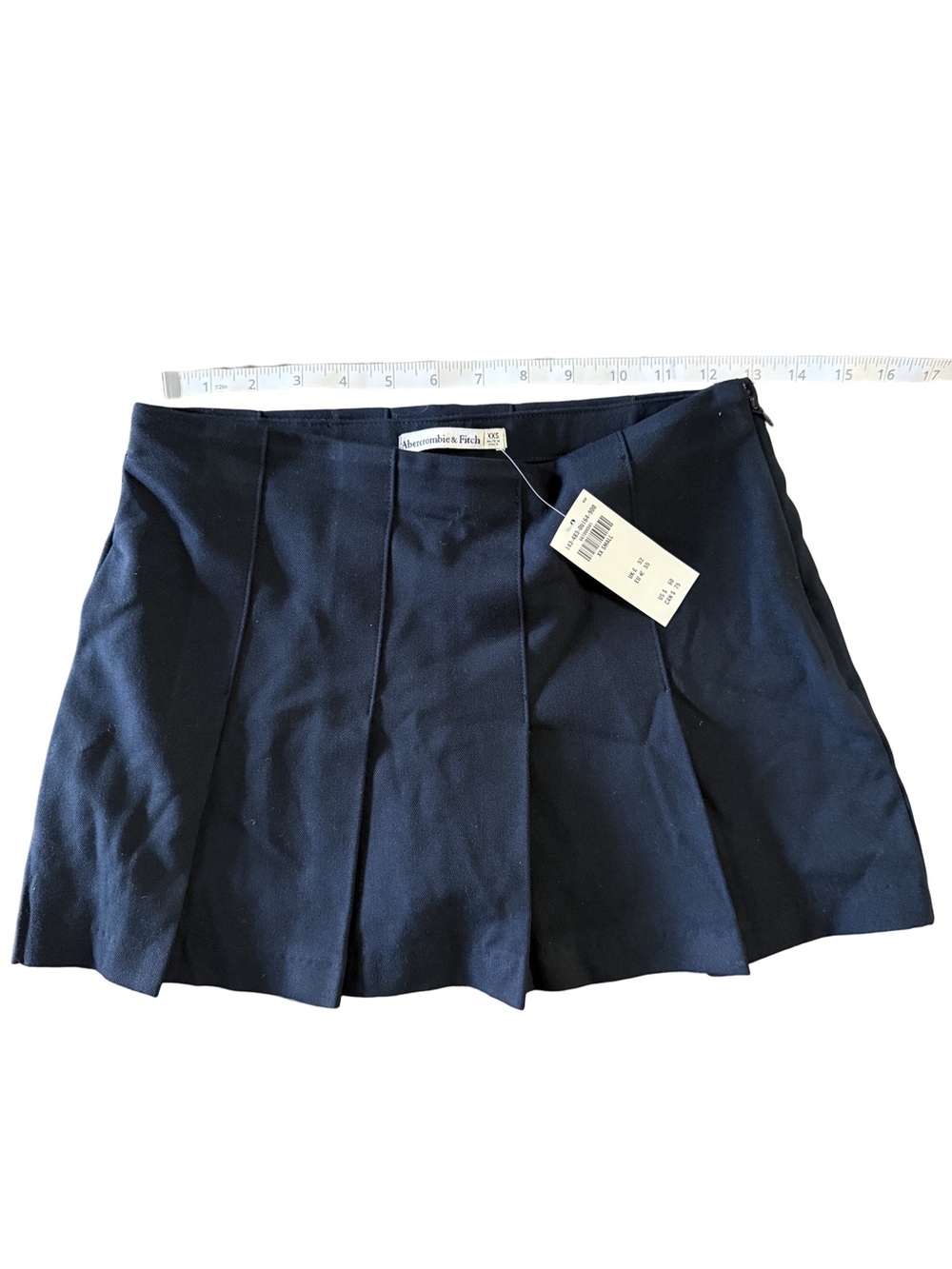 Abercrombie & Fitch Dark Black Pleated Mini Skirt
